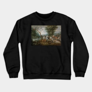 Noah's Ark Animals Art Painting Crewneck Sweatshirt